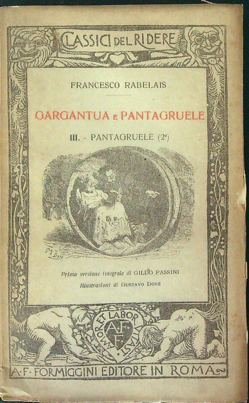 Gargantua e Pantagruele - Francesco Rabelais - copertina