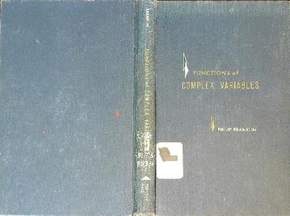 Functions of complex variables - Philip Franklin - copertina