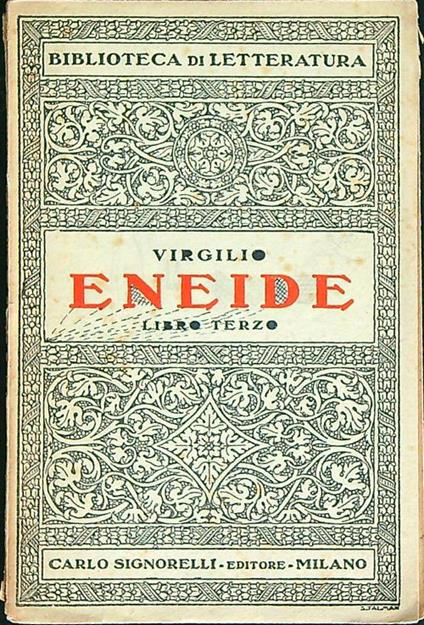 eneide libro terzo - Virgilio - copertina