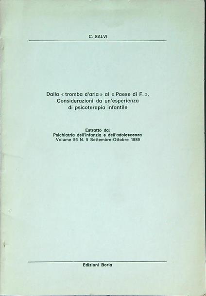Dalla tromba d'aria al Paese di F. Estratto - copertina