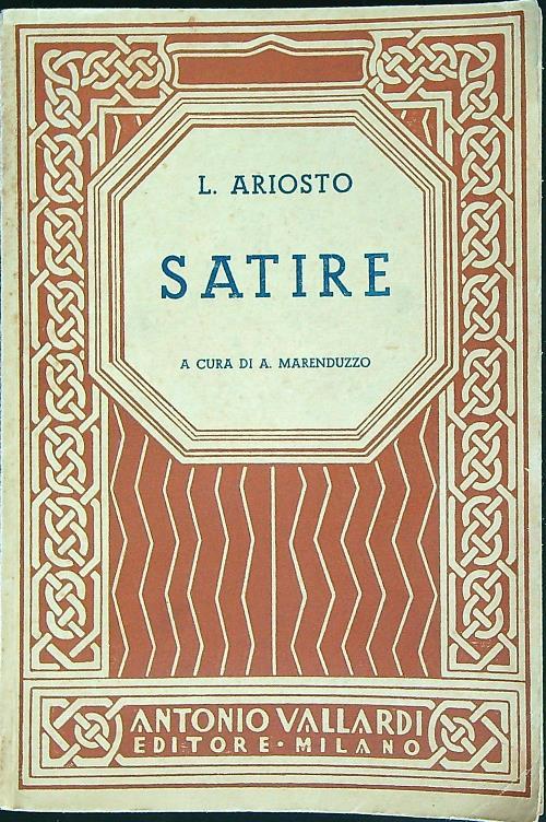 satire  - Ariosto - copertina