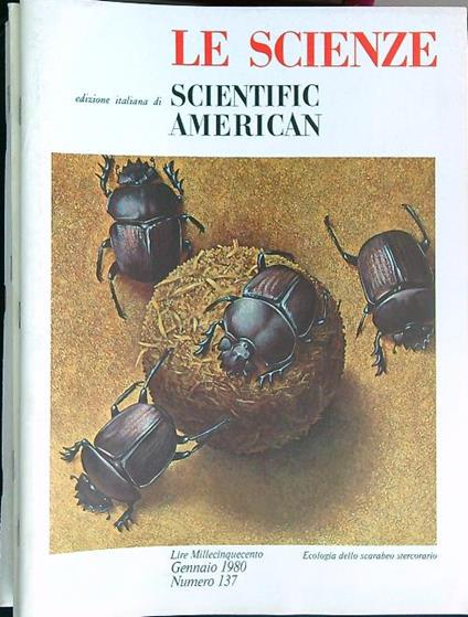 Le Scienze. Ed. It. Scientific American dal n. 137/1980 al n. 157/1981 - copertina