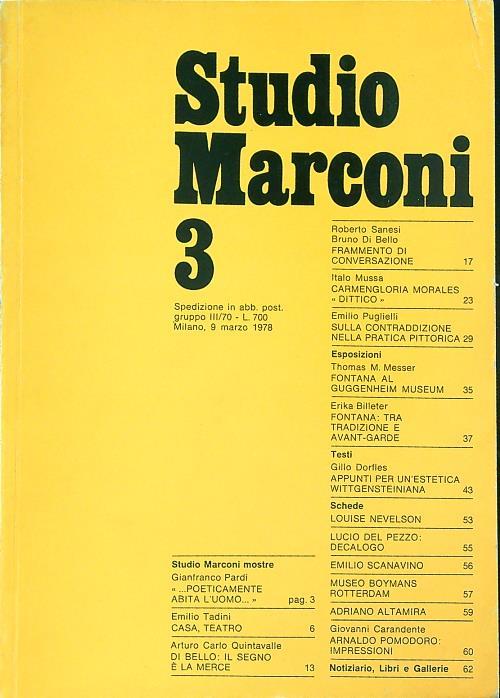 Studio marconi  3/1978 - copertina