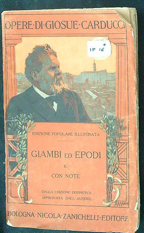 Giambi ed Epodi II - Giosue Carducci - copertina