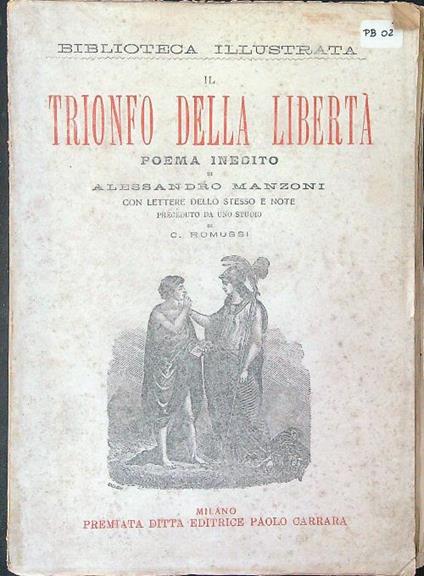 Trionfo della libertà DA RILEGARE - Alessandro Manzoni - copertina