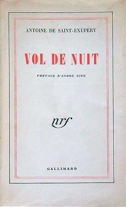 Vol de nuit - Antoine de Saint-Exupéry - copertina