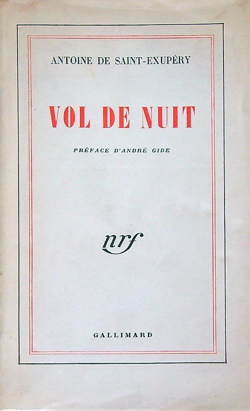 Vol de nuit - Antoine de Saint-Exupéry - copertina