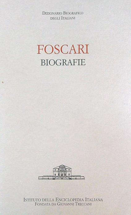Foscari Biografie - copertina