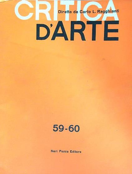 Critica d'arte 59-60 - copertina