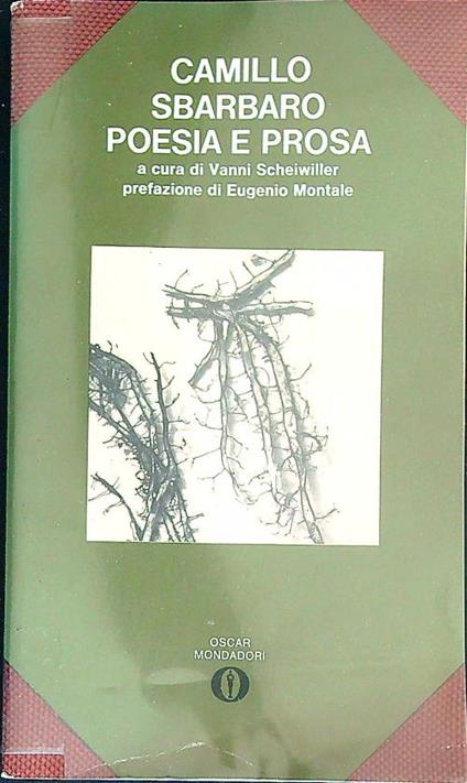 Poesia e prosa - Camillo Sbarbaro - copertina