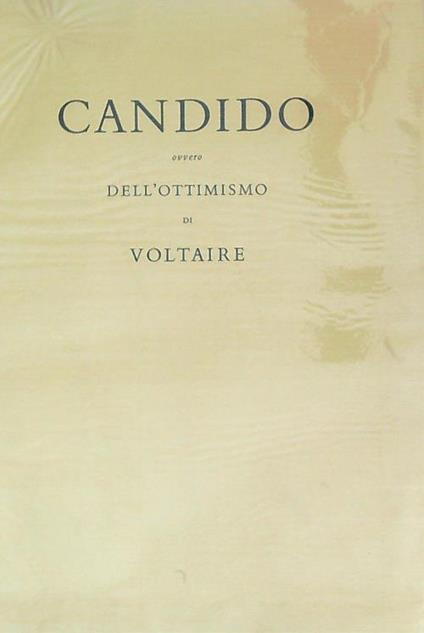 Candido ovvero dell'ottimismo  - Voltaire  - copertina