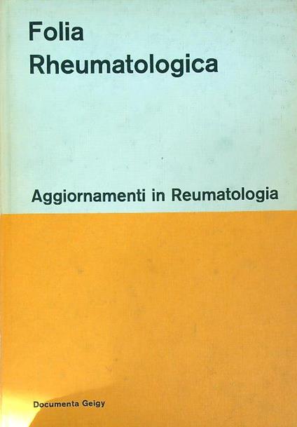 Folia rheumatologica - copertina