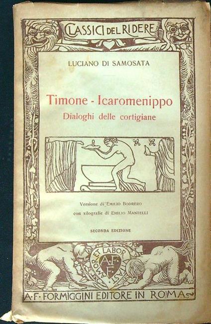 Timone - Icaromenippo - Dialoghi delle cortigiane  - Luciano Di Samosata - copertina