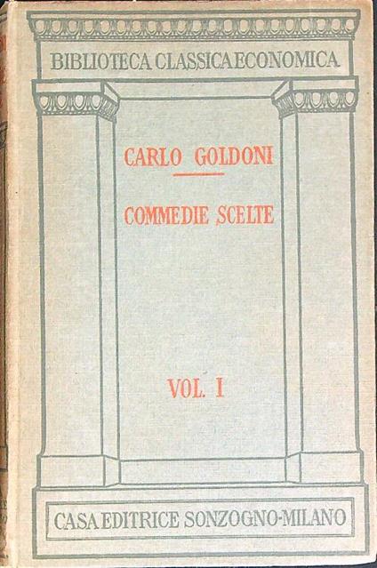 Commedie scelte 1 - Carlo Goldoni - copertina