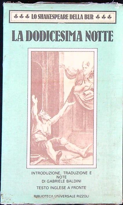 La dodicesima notte  - Shakespeare - copertina