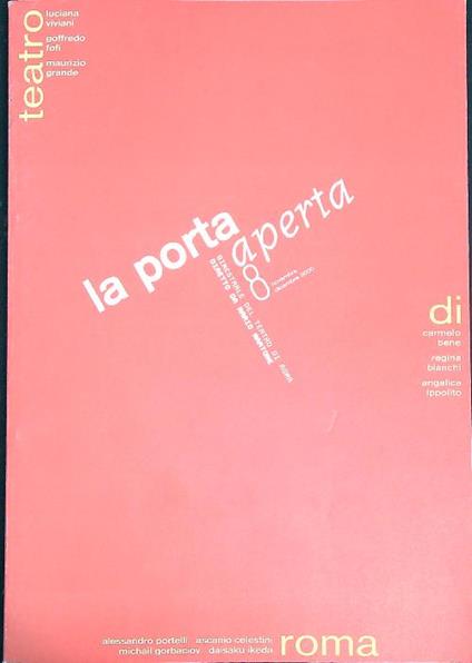 La porta aperta. Bimestrale del teatro di Roma. Vol. 8/2000 - copertina