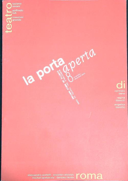 La porta aperta. Bimestrale del teatro di Roma. Vol. 8/2000 - copertina