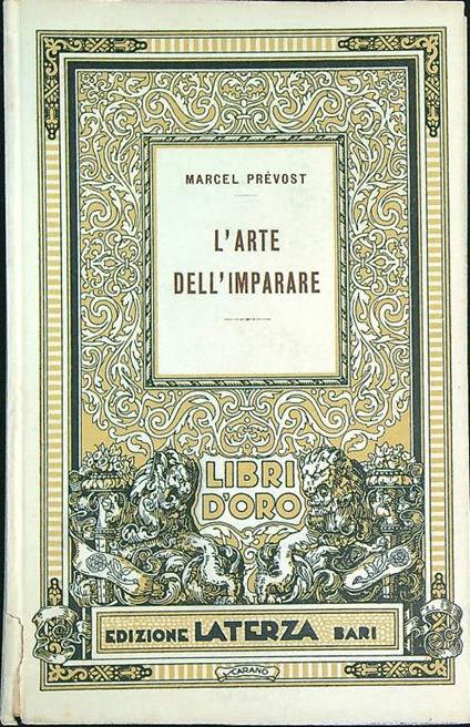 L' Arte dell'imparare  - Marcel Prévost - copertina