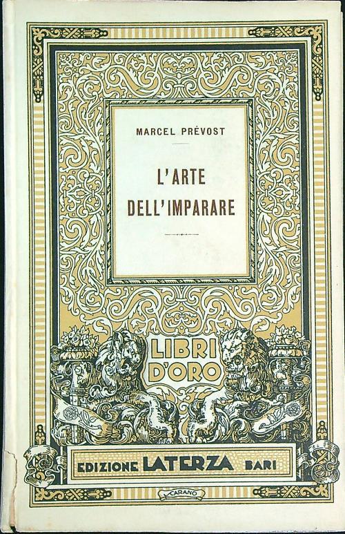 L' Arte dell'imparare  - Marcel Prévost - copertina