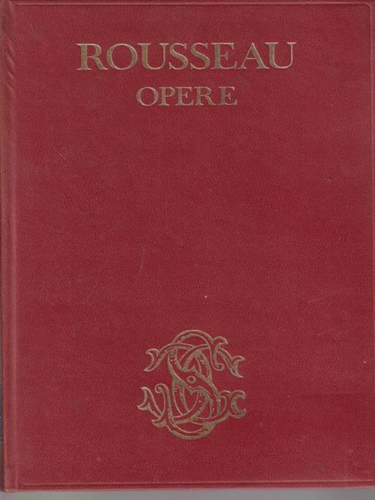 Opere - Jean Jacques Rousseau - copertina