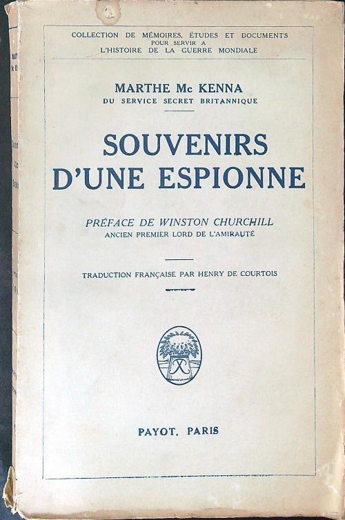 Souvenirs d'une espionne - Marthe Mc Kenna - copertina