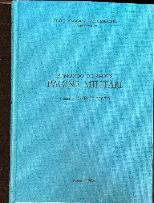Edmondo De Amicis Pagine militari  - Oreste Bovio - copertina
