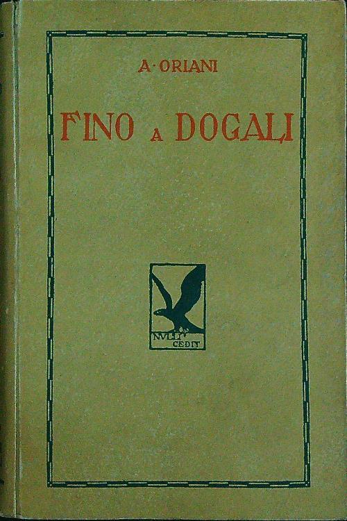 Fino a Dogali - Luigi Federzoni - copertina