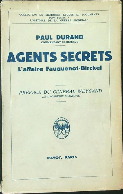 Agents secrets - Paul Durand - copertina