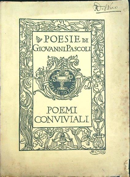 Poemi conviviali - Giovanni Pascoli - copertina