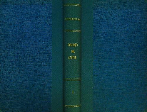 Colloqui con Goethe 1 - Johann Peter Eckermann - copertina