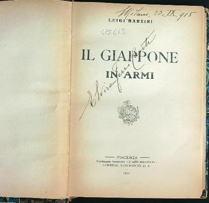 Il Giappone in armi  - Luigi Barzini - copertina