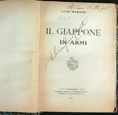 Il Giappone in armi  - Luigi Barzini - copertina