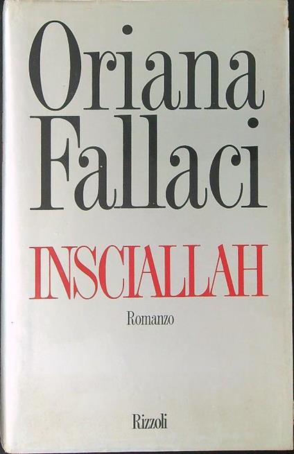 Insciallah - Oriana Fallaci - copertina