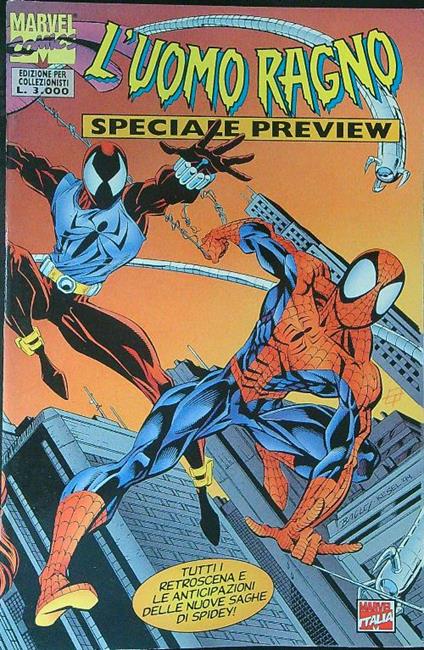 L' Uomo Ragno Speciale preview Supplemento al n 178 del 31 ottobre 1995 - copertina