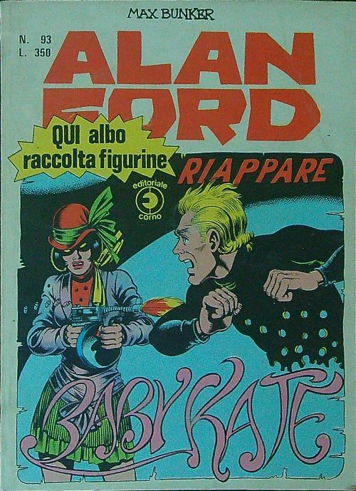 Alan Ford n 93 Riappare Baby Kate - Max Bunker - copertina