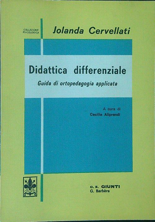 Didattica differenziale - Jolanda Cervellati - copertina