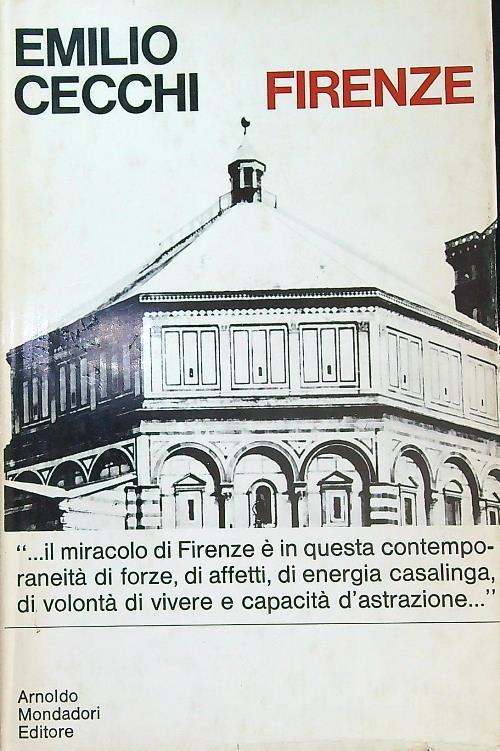 Firenze  - Emilio Cecchi - copertina