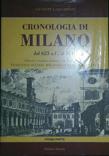 Cronologia di Milano Prima parte - Giuseppe Gargantini - copertina