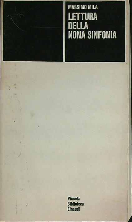 Lettura della Nona sinfonia - Massimo Mila - copertina