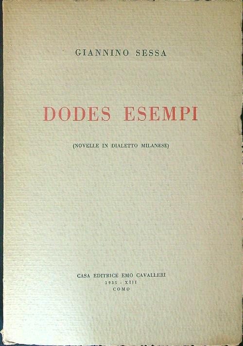 Dodes esempi - Giannino Sessa - copertina