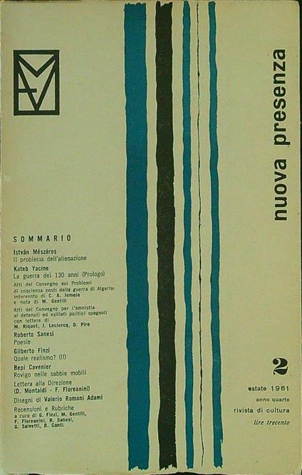Nuova presenza 2 Estate 1961 - copertina