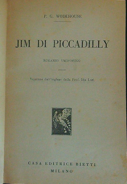 Jim di Piccadilly - P. G. Wodehouse - copertina