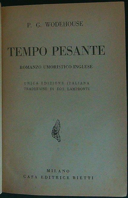 Tempo pesante - P. G. Wodehouse - copertina