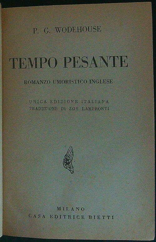 Tempo pesante - P. G. Wodehouse - copertina