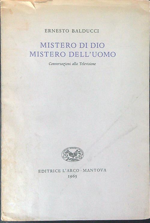 Mistero di Dio Mistero dell'uomo - Ernesto Balducci - copertina