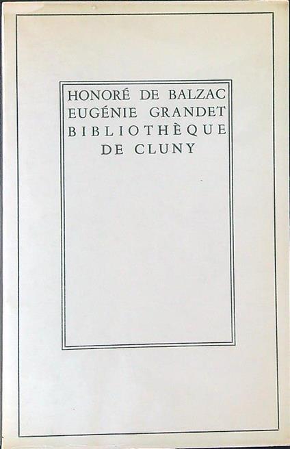 Eugenie Grandet - Honore De Balzac - copertina