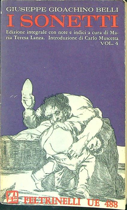 I  sonetti Vol 4 - Giuseppe Gioachino Belli - copertina