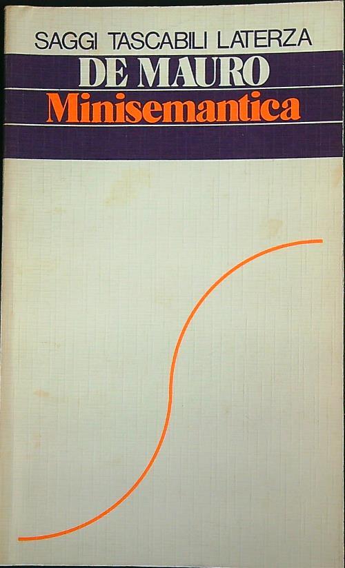 Minisemantica dei linguaggi non verbali e delle lingue - Tullio De Mauro - copertina