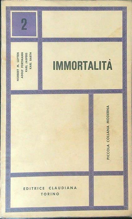 Immortalità - copertina
