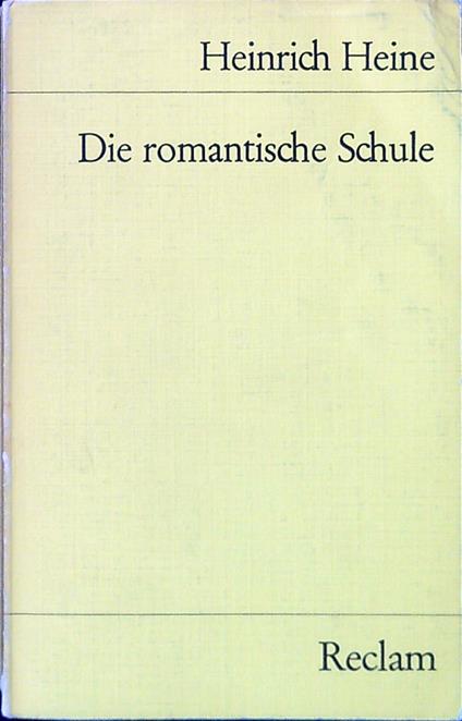 Die romantische Schule - Heinrich Heine - copertina